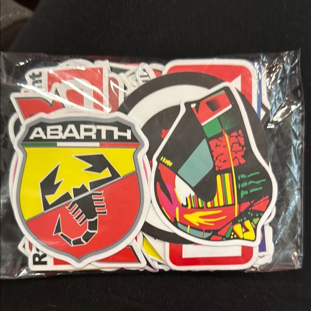 Abarth and Colorful Bike Sticker Pack